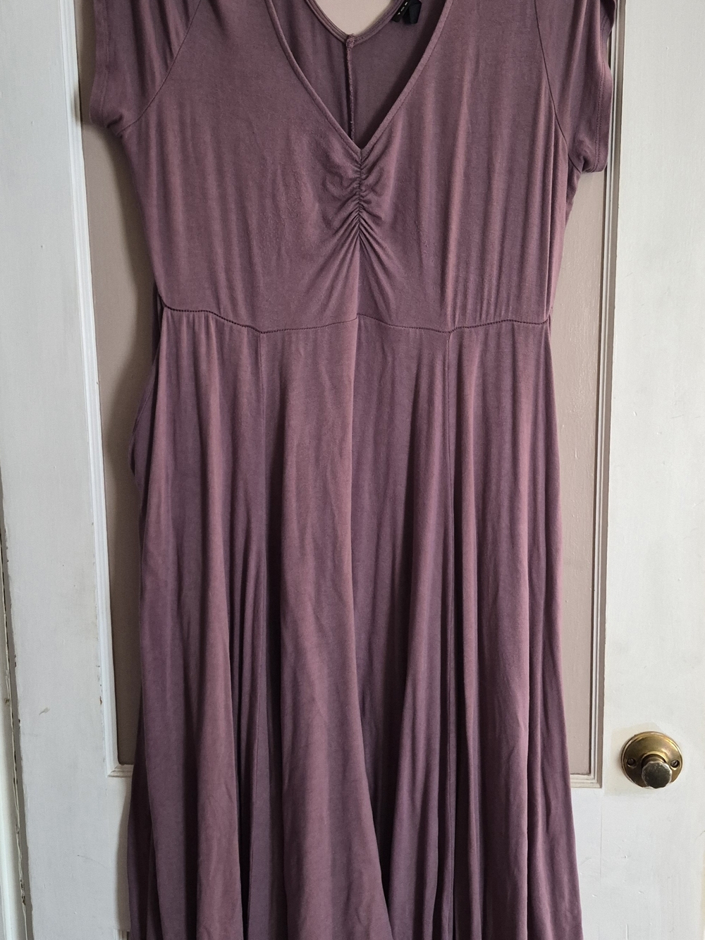 torrid Mauve V-Neck Asymmetrical Midi Dress